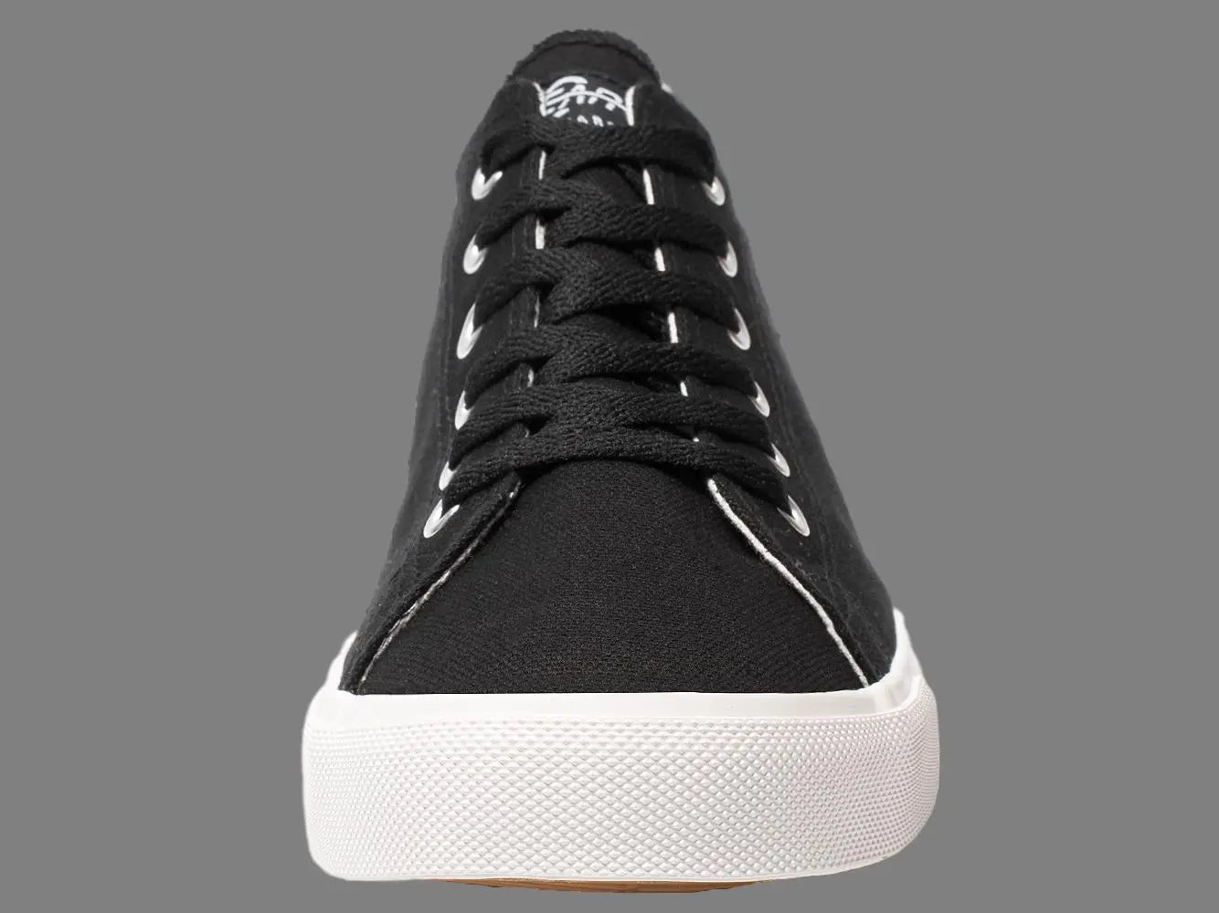 Retro Black/White Canvas Sneakers – Unisex Cushioned Streetwear Style