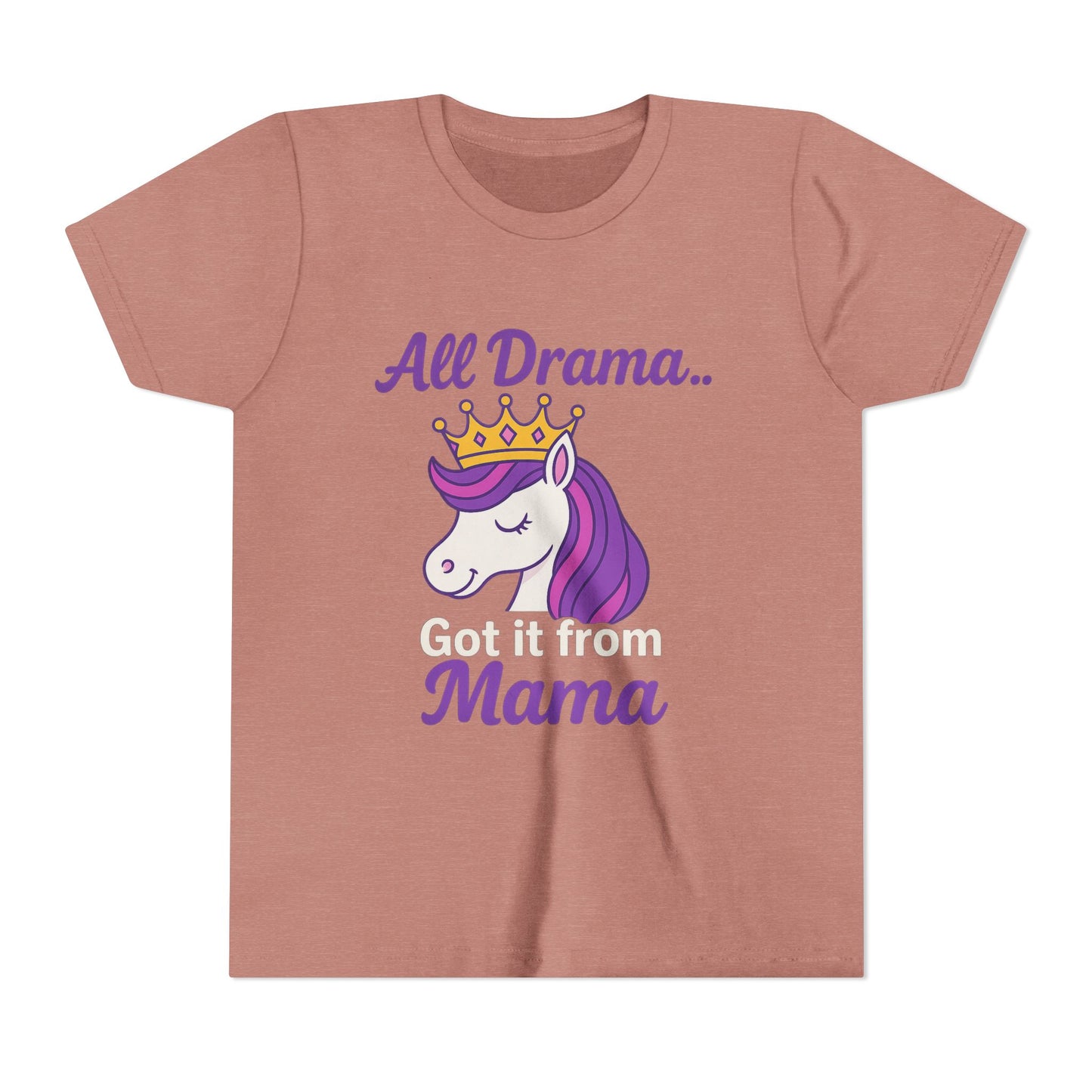 All Drama Mama Unicorn Youth Tee – Playful & Comfy T-Shirt for Kids