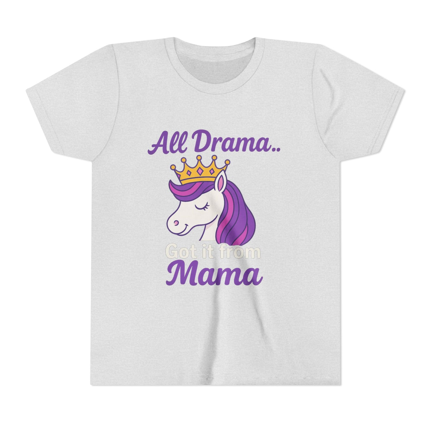 All Drama Mama Unicorn Youth Tee – Playful & Comfy T-Shirt for Kids