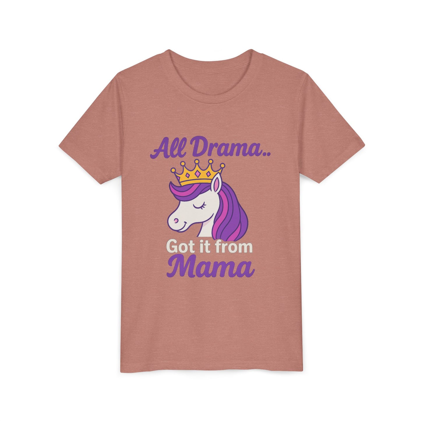All Drama Mama Unicorn Youth Tee – Playful & Comfy T-Shirt for Kids