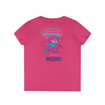 Funny Mom V-Neck T-Shirt – Humorous Graphic Tee for Everyday Wear