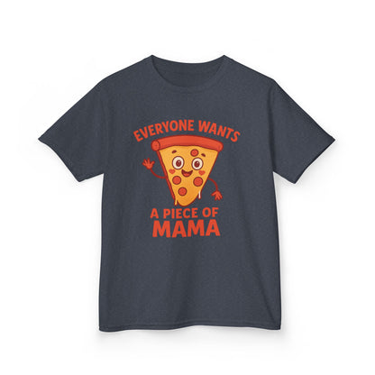 Kids Pizza 'Everyone Wants a Piece of Mama' Tee – Fun and Playful T-Shirt for Young Food Lovers