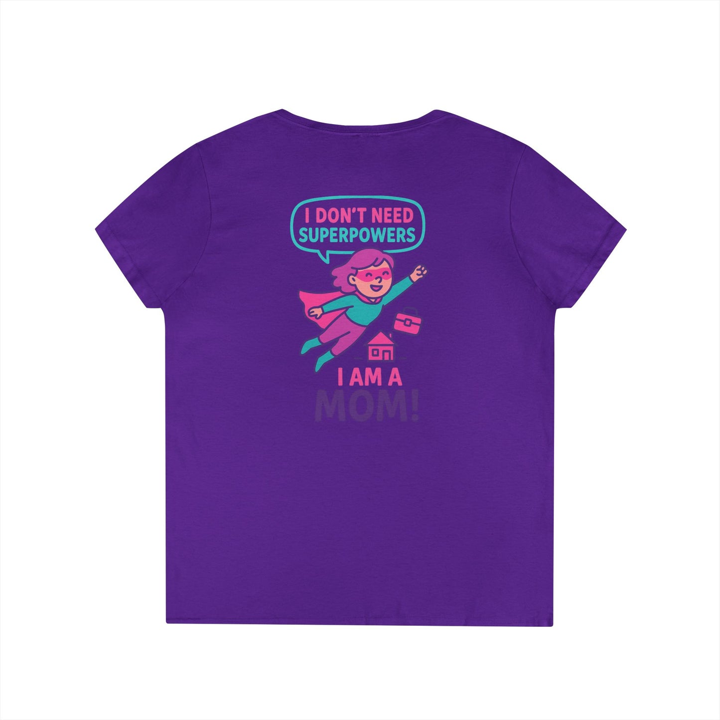 Funny Mom V-Neck T-Shirt – Humorous Graphic Tee for Everyday Wear