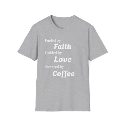 Faith Love Coffee T-Shirt – Unisex Soft-Style Tee
