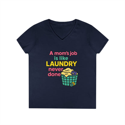 Funny Mom V-Neck T-Shirt – Humorous Graphic Tee for Everyday Wear