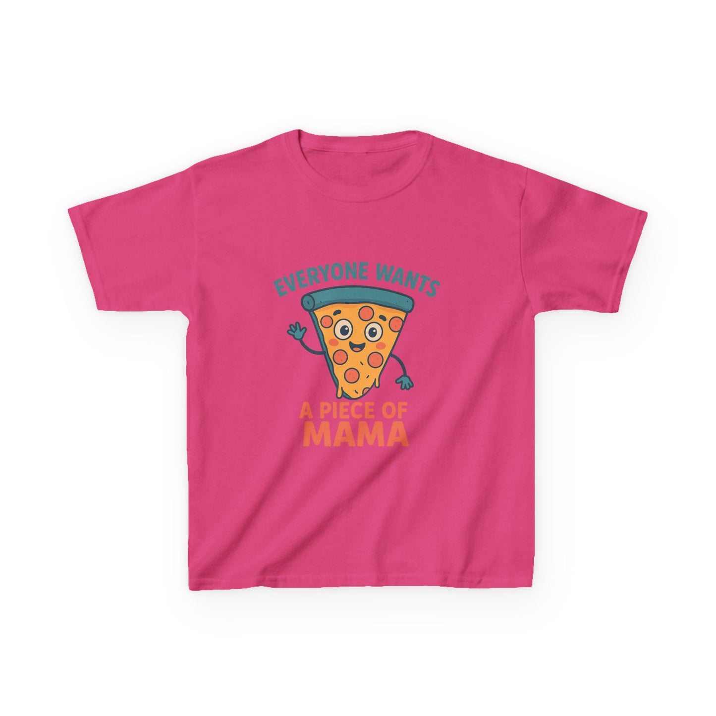 Kids Pizza 'Everyone Wants a Piece of Mama' Tee – Fun and Playful T-Shirt for Young Food Lovers