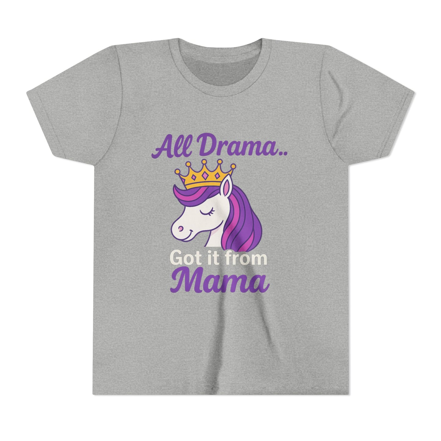 All Drama Mama Unicorn Youth Tee – Playful & Comfy T-Shirt for Kids