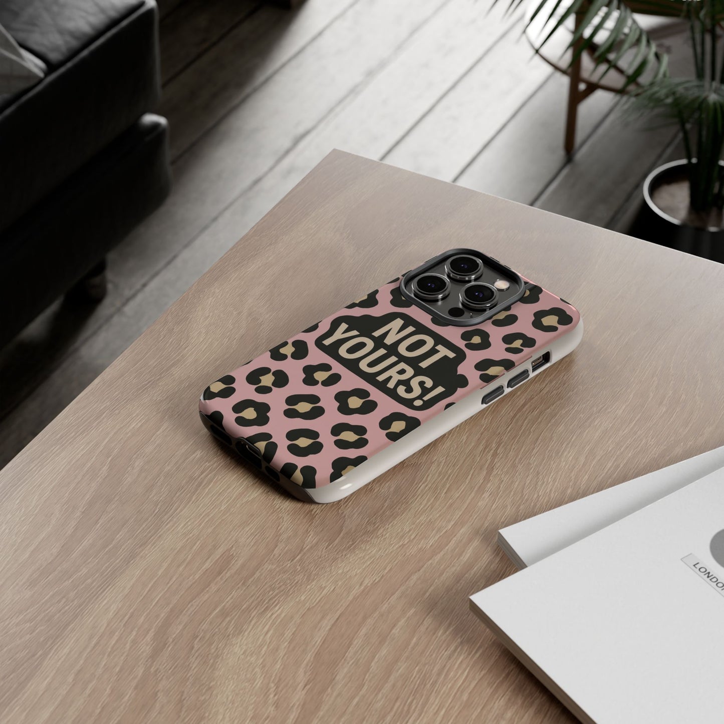 Leopard Tough Case – Trendy Dual-Layer Phone Cover with Humorous Design