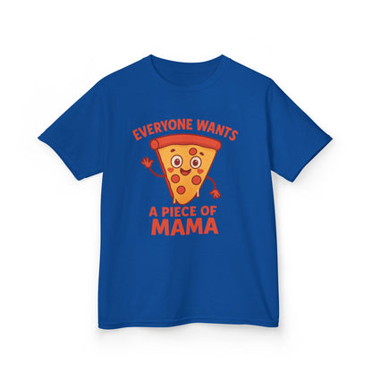Kids Pizza 'Everyone Wants a Piece of Mama' Tee – Fun and Playful T-Shirt for Young Food Lovers