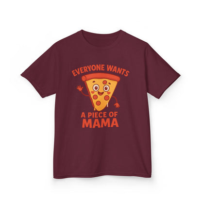 Kids Pizza 'Everyone Wants a Piece of Mama' Tee – Fun and Playful T-Shirt for Young Food Lovers