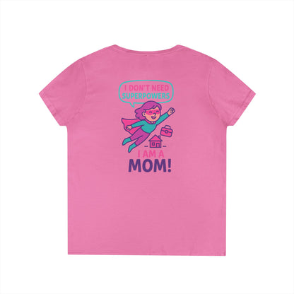 Funny Mom V-Neck T-Shirt – Humorous Graphic Tee for Everyday Wear