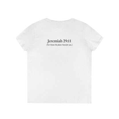 V-Neck T-Shirt – God’s Plan Greater Than My Chaos