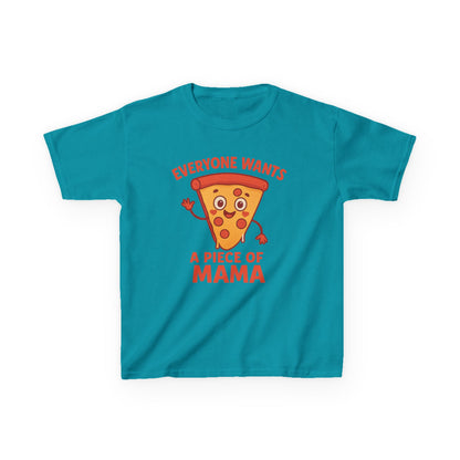 Kids Pizza 'Everyone Wants a Piece of Mama' Tee – Fun and Playful T-Shirt for Young Food Lovers