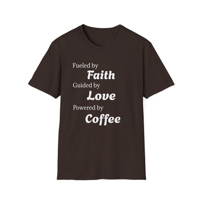 Faith Love Coffee T-Shirt – Unisex Soft-Style Tee