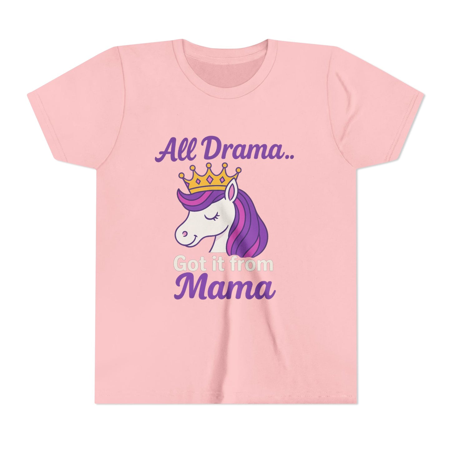 All Drama Mama Unicorn Youth Tee – Playful & Comfy T-Shirt for Kids