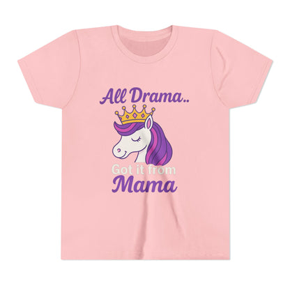 All Drama Mama Unicorn Youth Tee – Playful & Comfy T-Shirt for Kids
