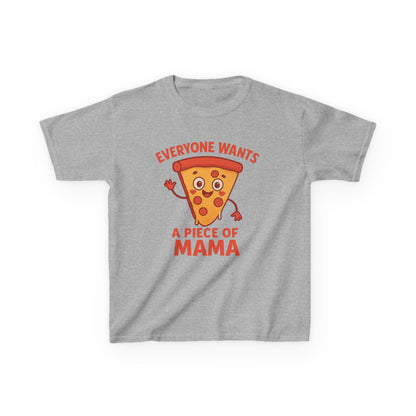 Kids Pizza 'Everyone Wants a Piece of Mama' Tee – Fun and Playful T-Shirt for Young Food Lovers