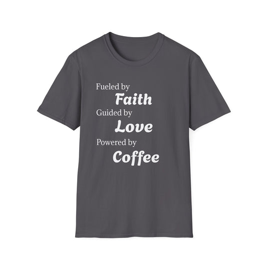 Faith Love Coffee T-Shirt – Unisex Soft-Style Tee