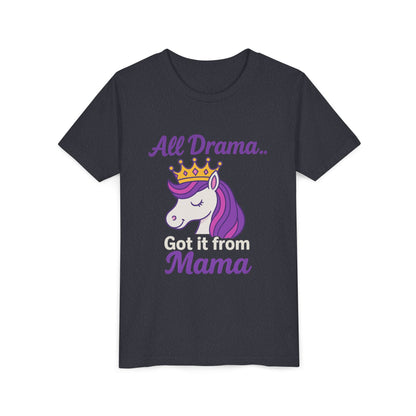All Drama Mama Unicorn Youth Tee – Playful & Comfy T-Shirt for Kids