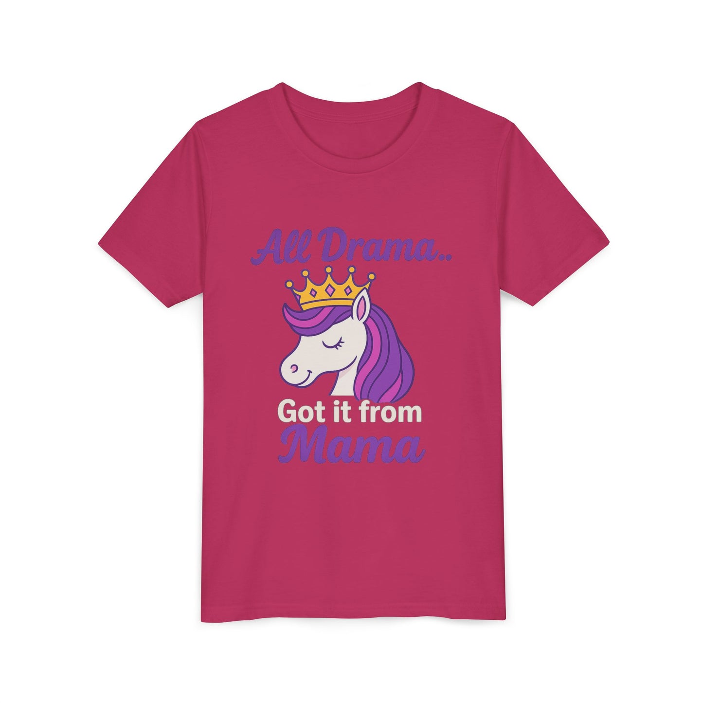 All Drama Mama Unicorn Youth Tee – Playful & Comfy T-Shirt for Kids