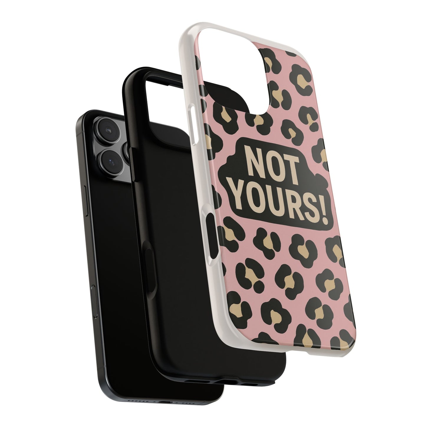 Leopard Tough Case – Trendy Dual-Layer Phone Cover with Humorous Design