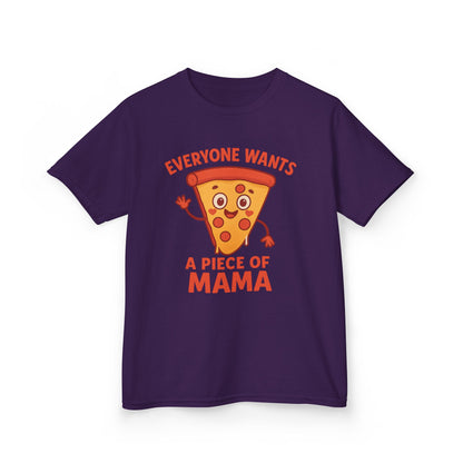 Kids Pizza 'Everyone Wants a Piece of Mama' Tee – Fun and Playful T-Shirt for Young Food Lovers