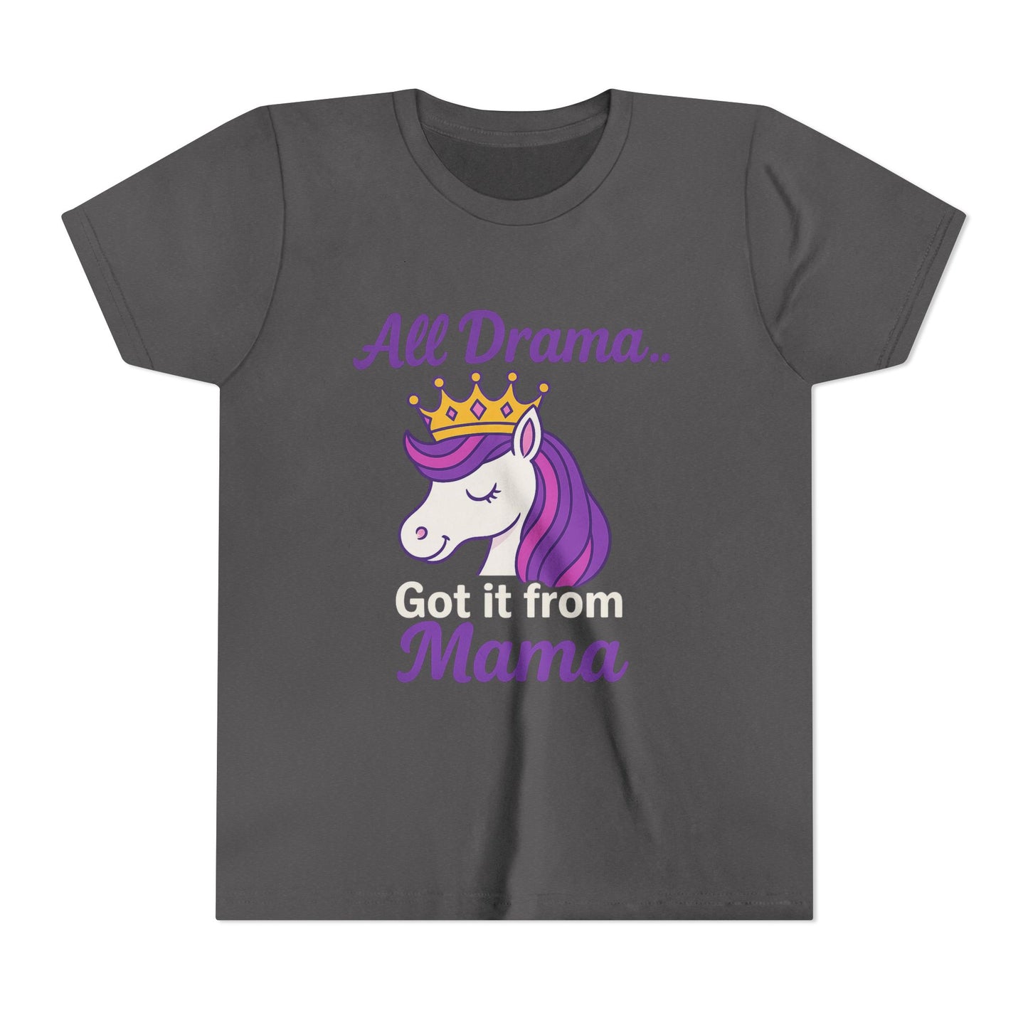 All Drama Mama Unicorn Youth Tee – Playful & Comfy T-Shirt for Kids
