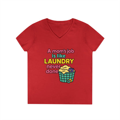 Funny Mom V-Neck T-Shirt – Humorous Graphic Tee for Everyday Wear