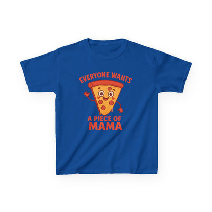 Kids Pizza 'Everyone Wants a Piece of Mama' Tee – Fun and Playful T-Shirt for Young Food Lovers