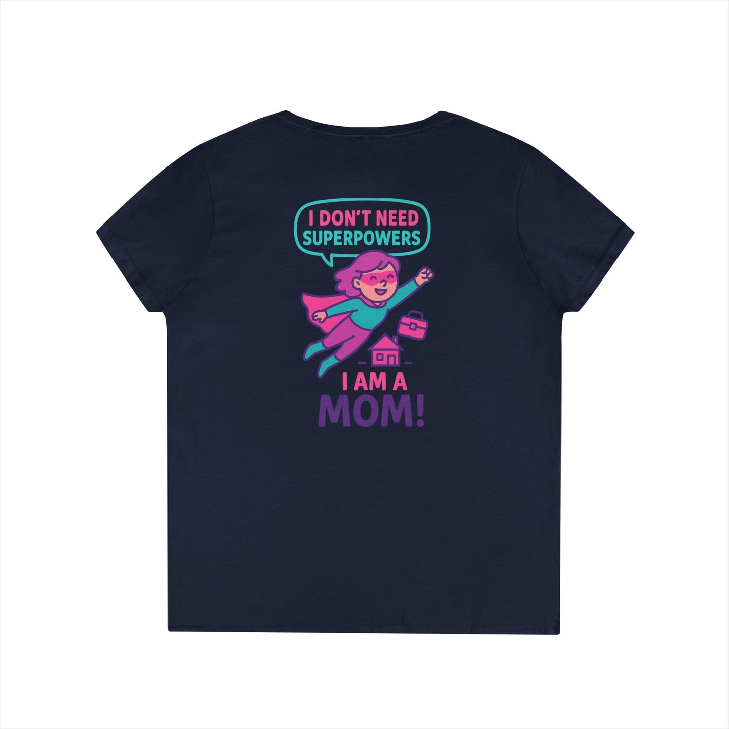 Funny Mom V-Neck T-Shirt – Humorous Graphic Tee for Everyday Wear