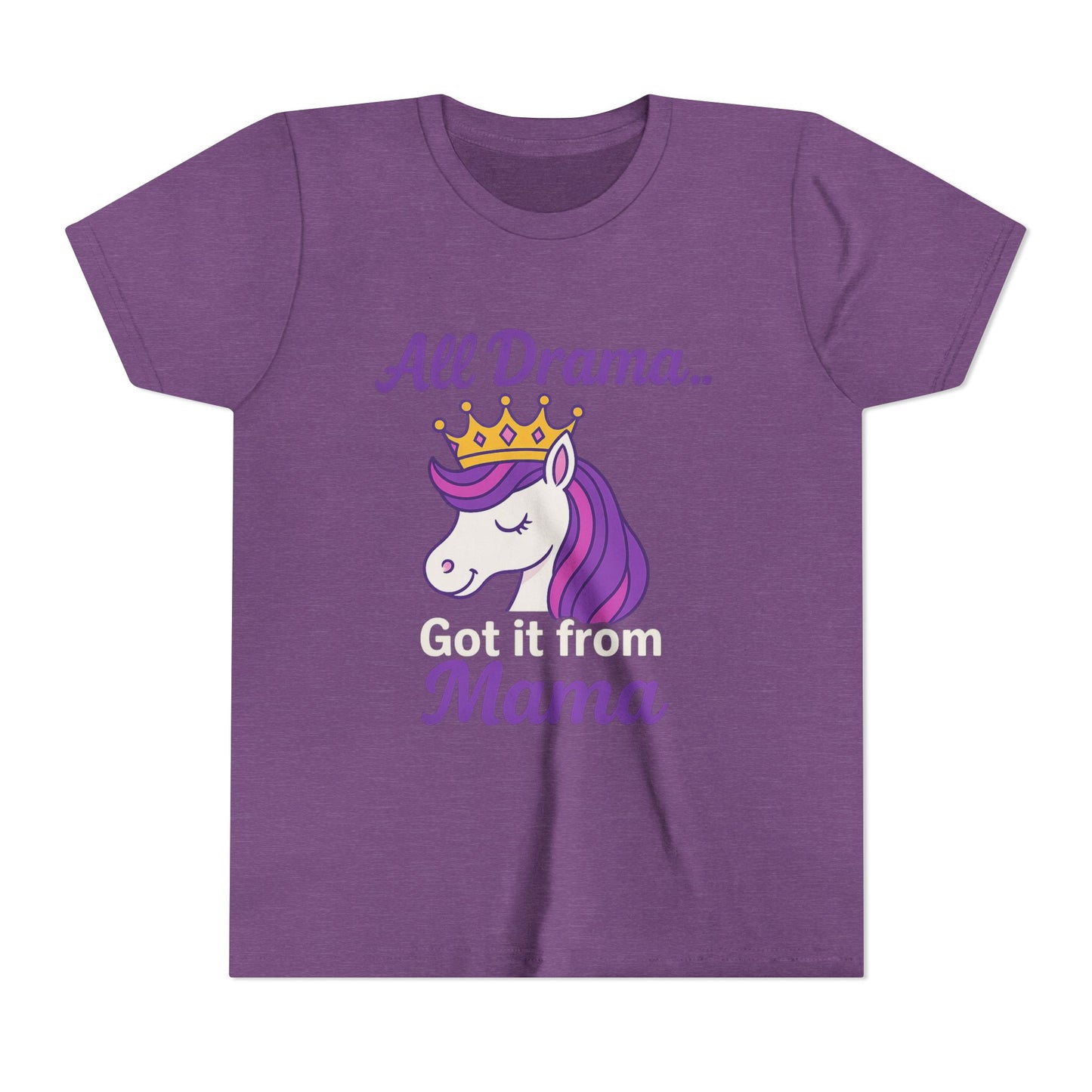 All Drama Mama Unicorn Youth Tee – Playful & Comfy T-Shirt for Kids