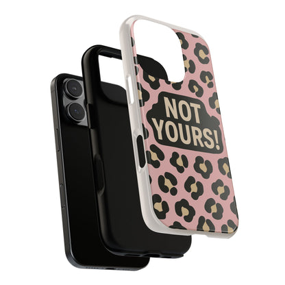 Leopard Tough Case – Trendy Dual-Layer Phone Cover with Humorous Design