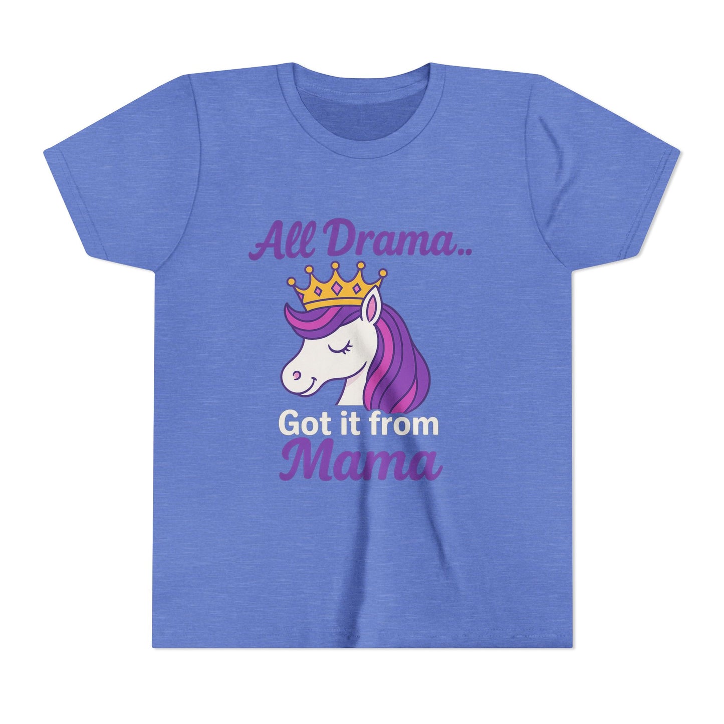 All Drama Mama Unicorn Youth Tee – Playful & Comfy T-Shirt for Kids