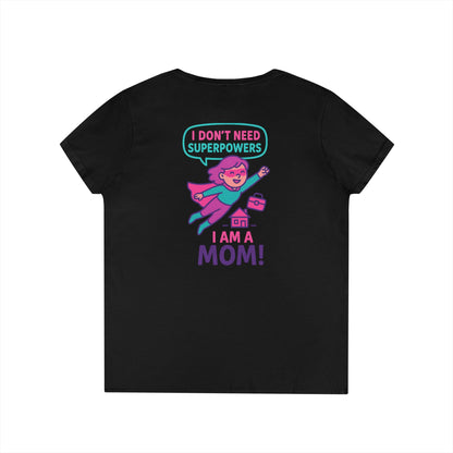Funny Mom V-Neck T-Shirt – Humorous Graphic Tee for Everyday Wear