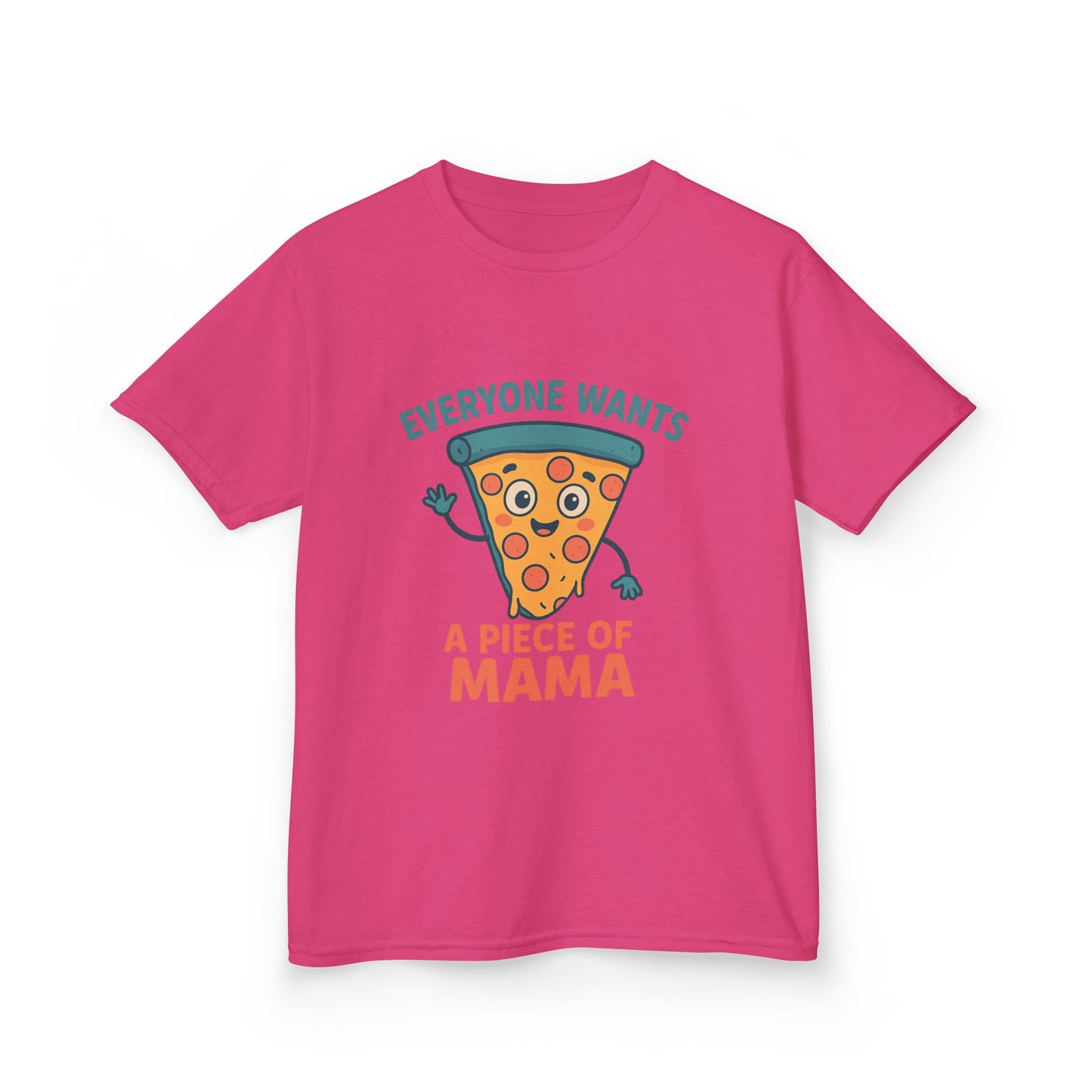 Kids Pizza 'Everyone Wants a Piece of Mama' Tee – Fun and Playful T-Shirt for Young Food Lovers
