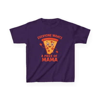 Kids Pizza 'Everyone Wants a Piece of Mama' Tee – Fun and Playful T-Shirt for Young Food Lovers