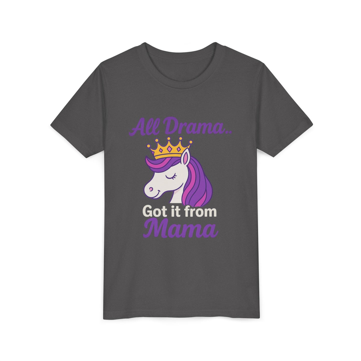 All Drama Mama Unicorn Youth Tee – Playful & Comfy T-Shirt for Kids