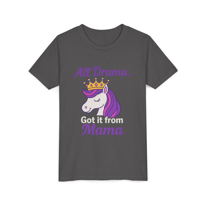 All Drama Mama Unicorn Youth Tee – Playful & Comfy T-Shirt for Kids