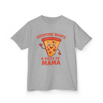 Kids Pizza 'Everyone Wants a Piece of Mama' Tee – Fun and Playful T-Shirt for Young Food Lovers
