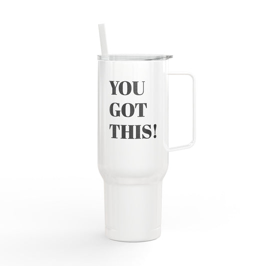 40oz Motivational Insulated Tumbler – Stainless Steel Travel Cup with Straw