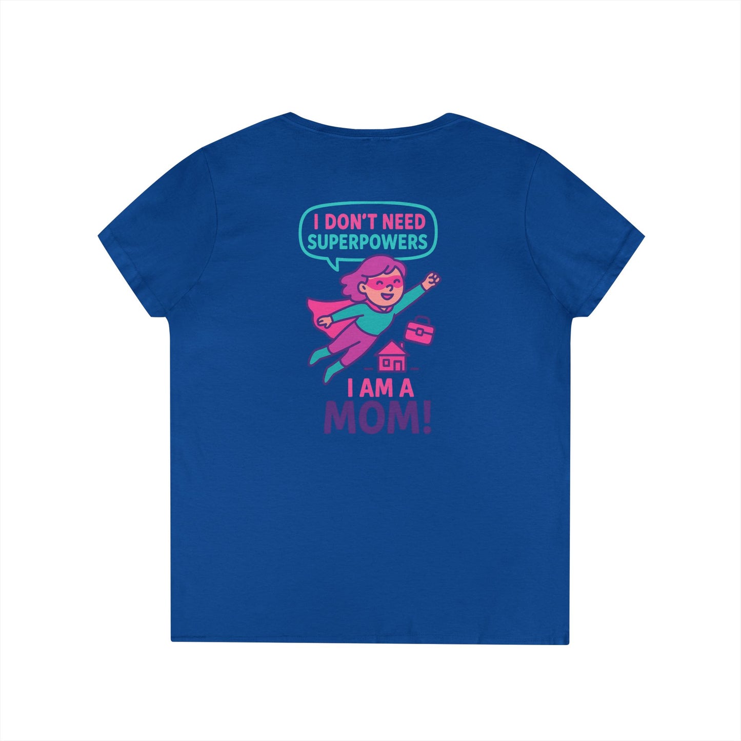 Funny Mom V-Neck T-Shirt – Humorous Graphic Tee for Everyday Wear