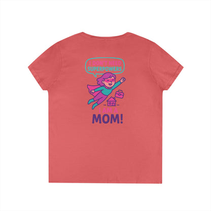 Funny Mom V-Neck T-Shirt – Humorous Graphic Tee for Everyday Wear