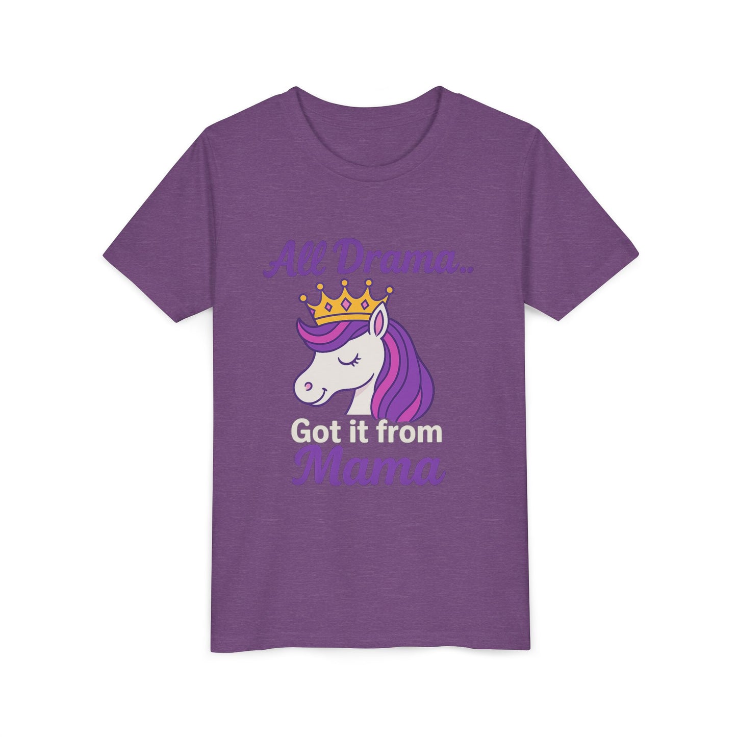 All Drama Mama Unicorn Youth Tee – Playful & Comfy T-Shirt for Kids