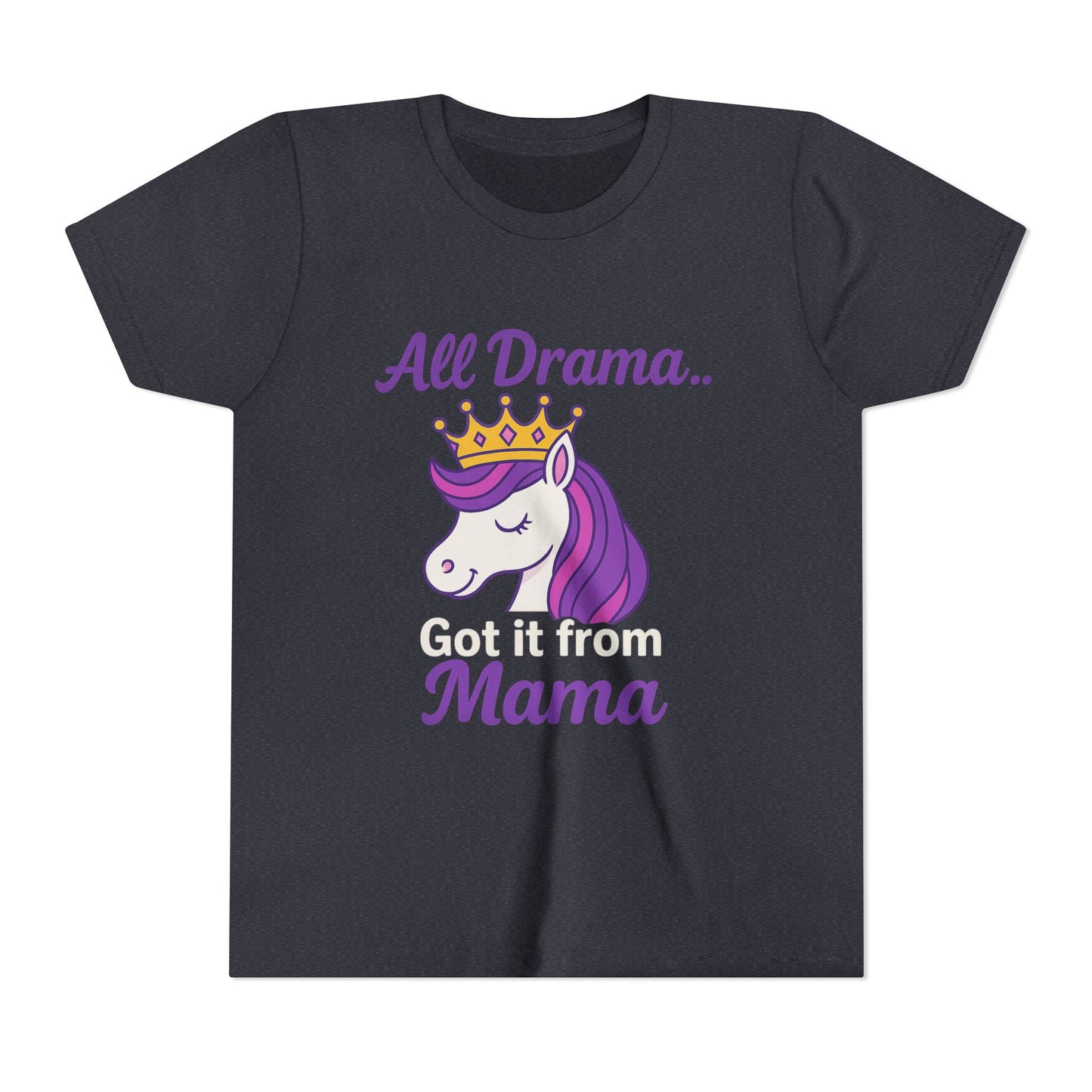 All Drama Mama Unicorn Youth Tee – Playful & Comfy T-Shirt for Kids