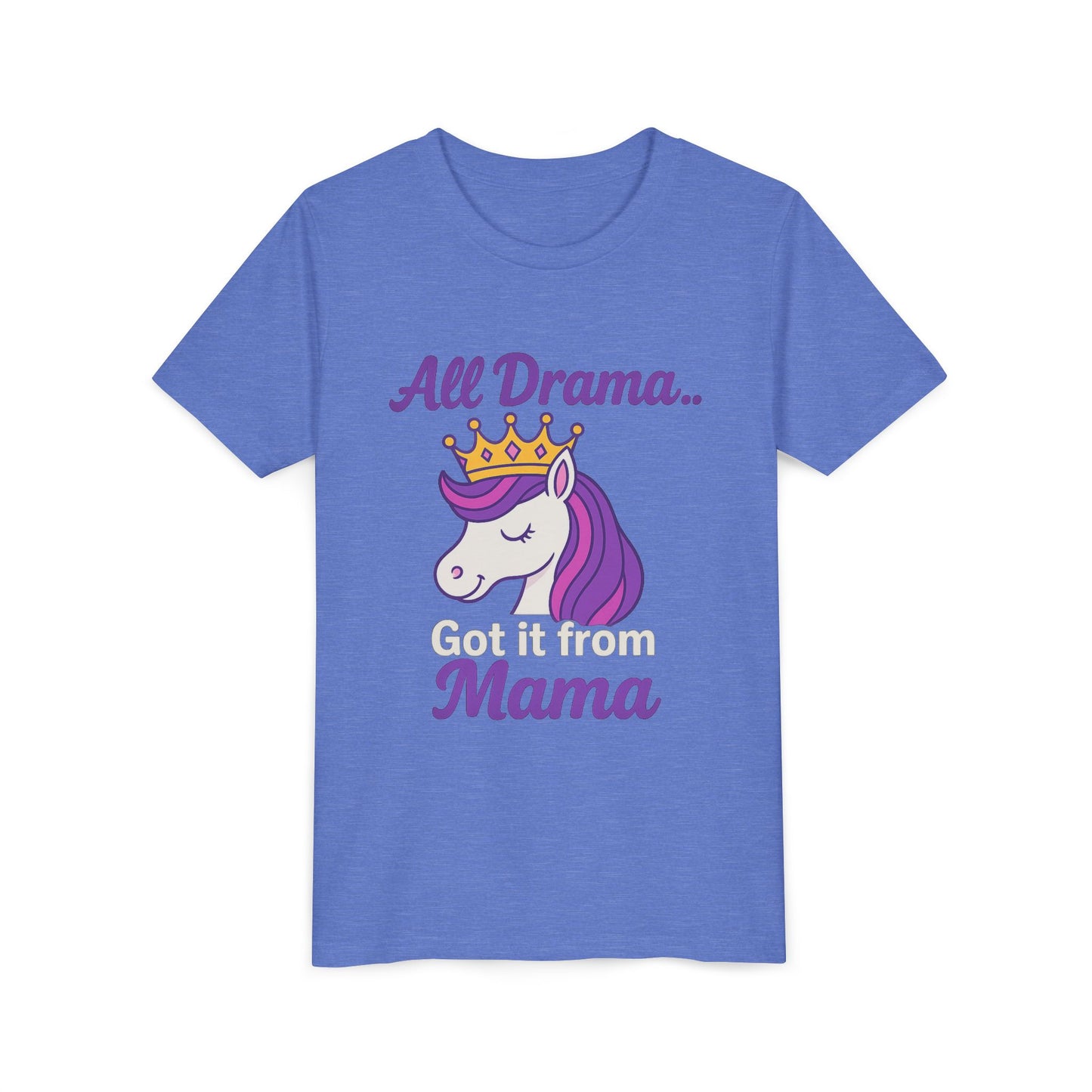 All Drama Mama Unicorn Youth Tee – Playful & Comfy T-Shirt for Kids